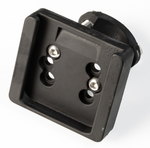 Scrubi golf club cleaner bracket that attached to a golf cart