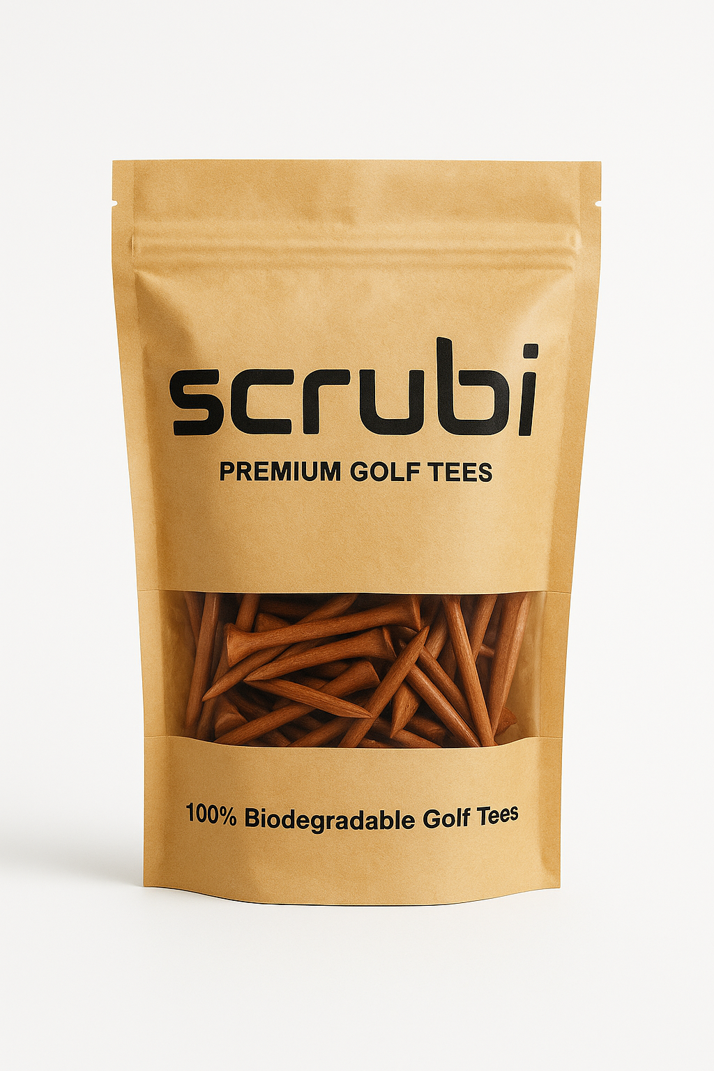 Scrubi 2 3/4 inch bamboo 100% biodegradable golf tees (100pc)