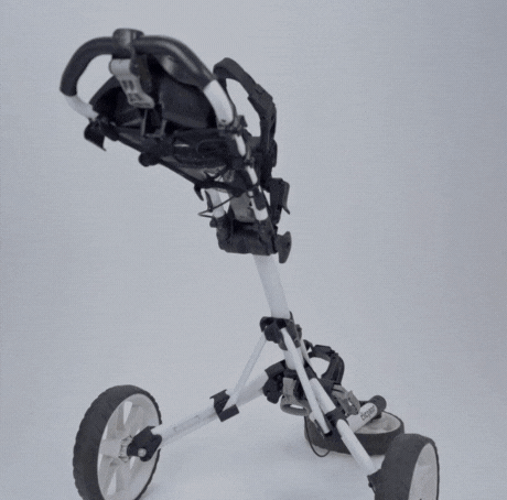 Demonstration of how to attatch your scrubi bracket for your Clicgear and mounting your Scrubi golf ball cleaner on the Clicgear.