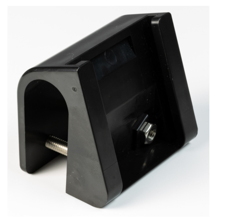 Scrubi golf club cleaner bracket that attached to a 3-wheel Clicgear